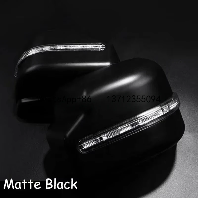 OVOVS Side Wing Mirror Cover Shell Car Rear View Mirror Cover with Turn Signal Light for Suzuki Jimny JB74 JB64