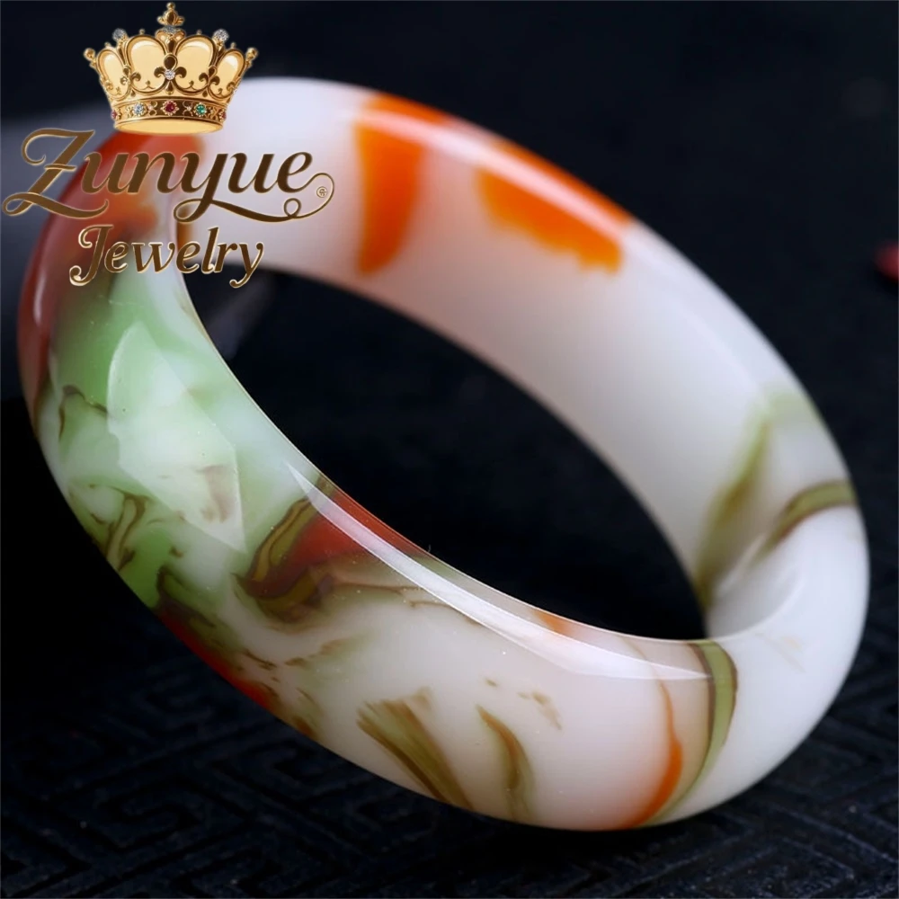 High-End Kip-Bloed Jade Zevenkleurige Jade Armband Handwerk Best Verkopende Mode-sieraden Prachtige Elegante Populaire Gift