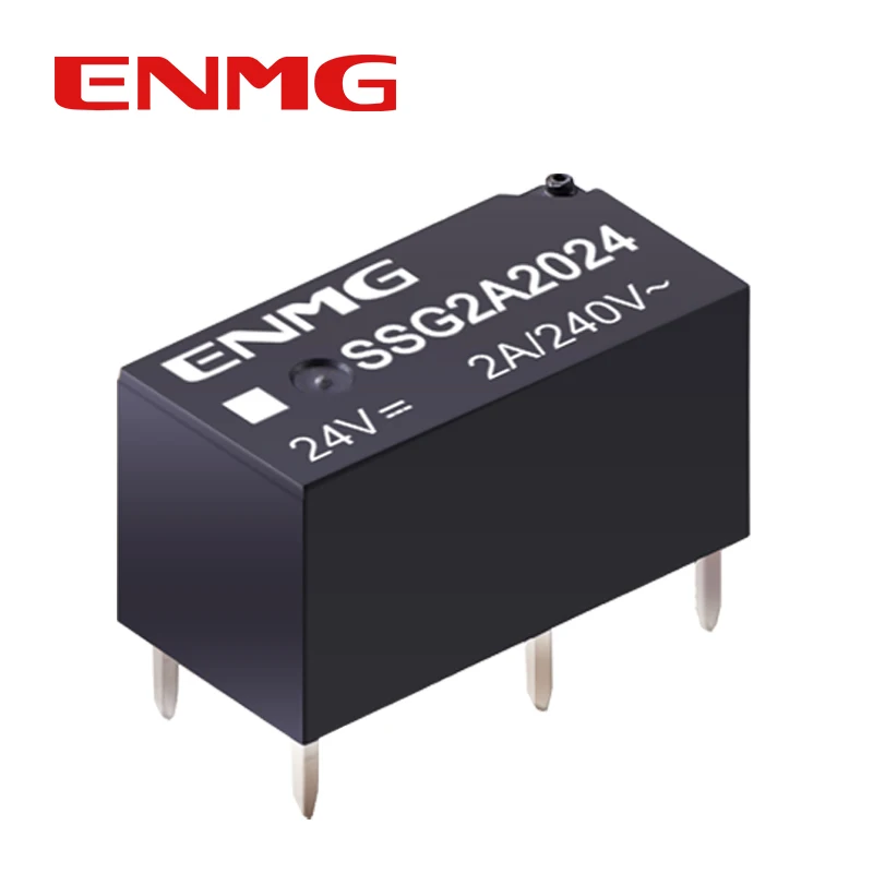 ENMG SSG Solid State Relay Pin-Type PCB Mount DC Control 2A 24V DC Load 220V AC Industrial Circuit Board Mount SSR