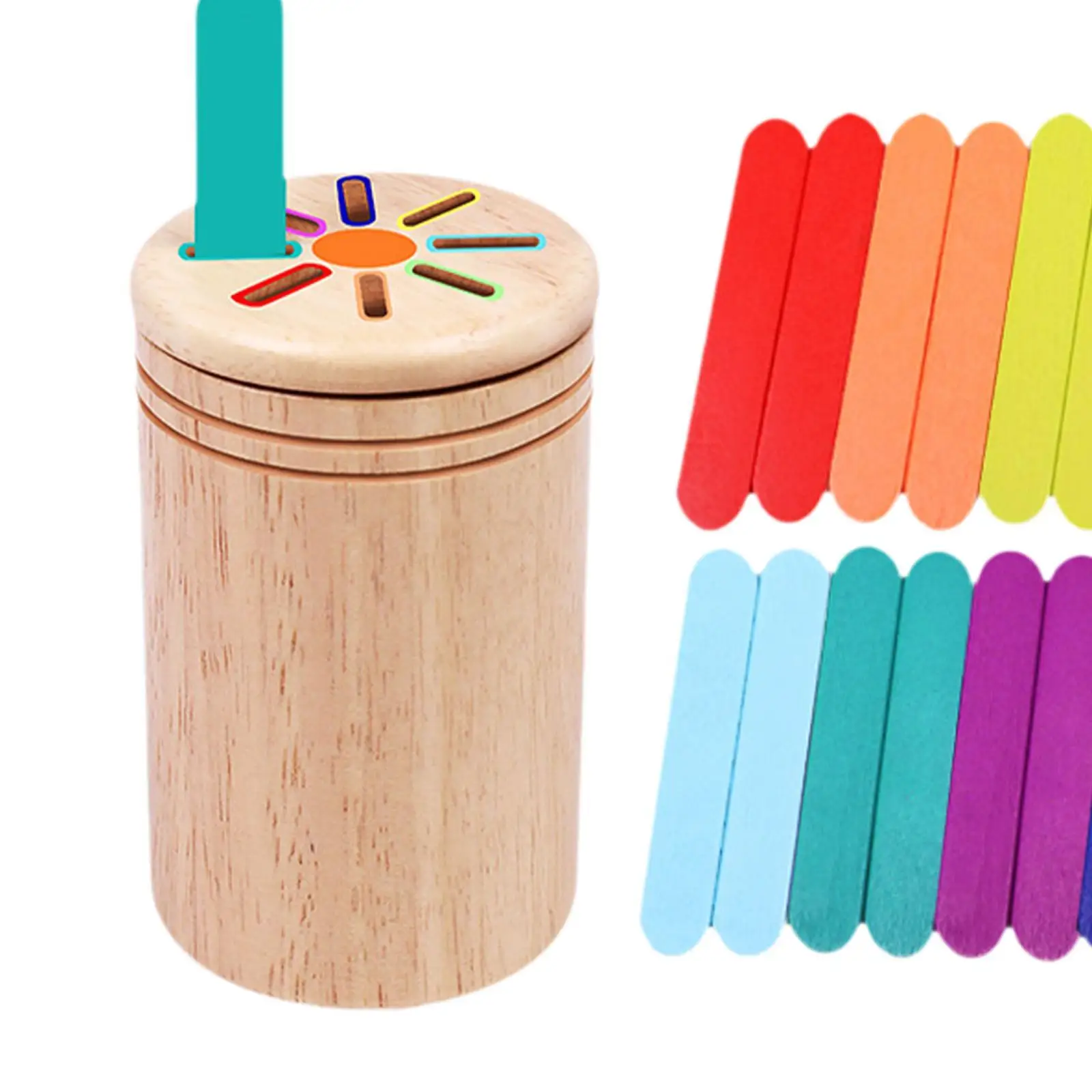 Bâtons de tri des couleurs, tasse de tri, jouets sensoriels pour enfants de 2 ans et tout-petits