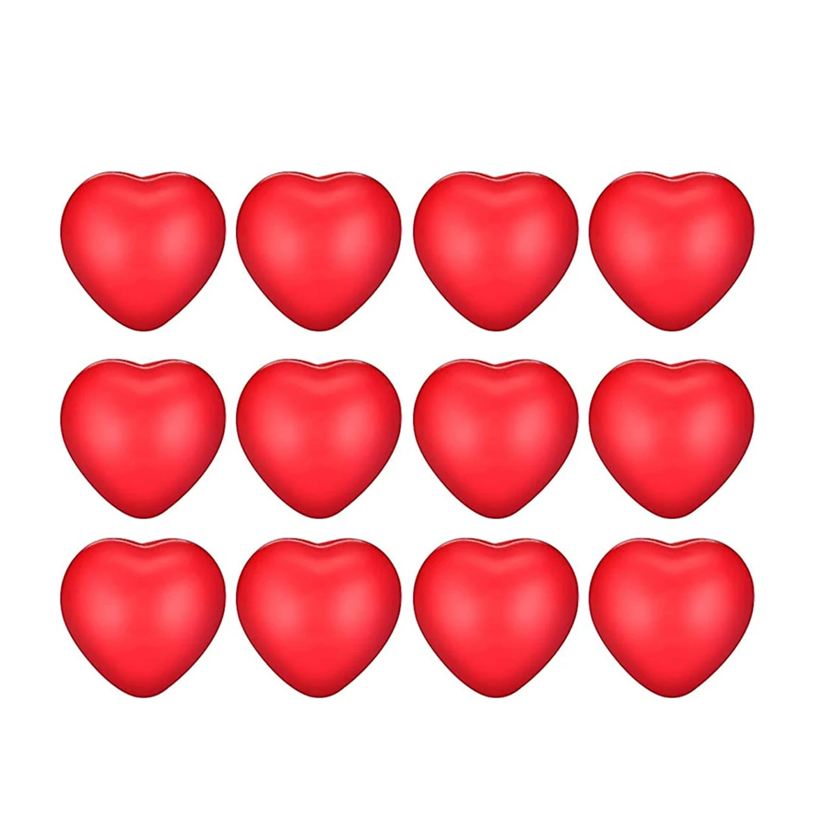 12Pcs Valentine'S Day Red Heart Stress Balls,Stress Balls for School Carnival Reward,Valentine Party Bag Gift Fillers