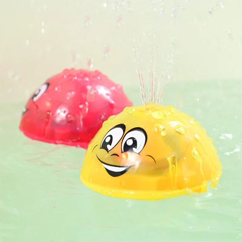 

Baby Bath Toys Electric Inductive Water Spray Ball with Light Bathroom Bathtub Swimming Toys for Toddler Infant Children