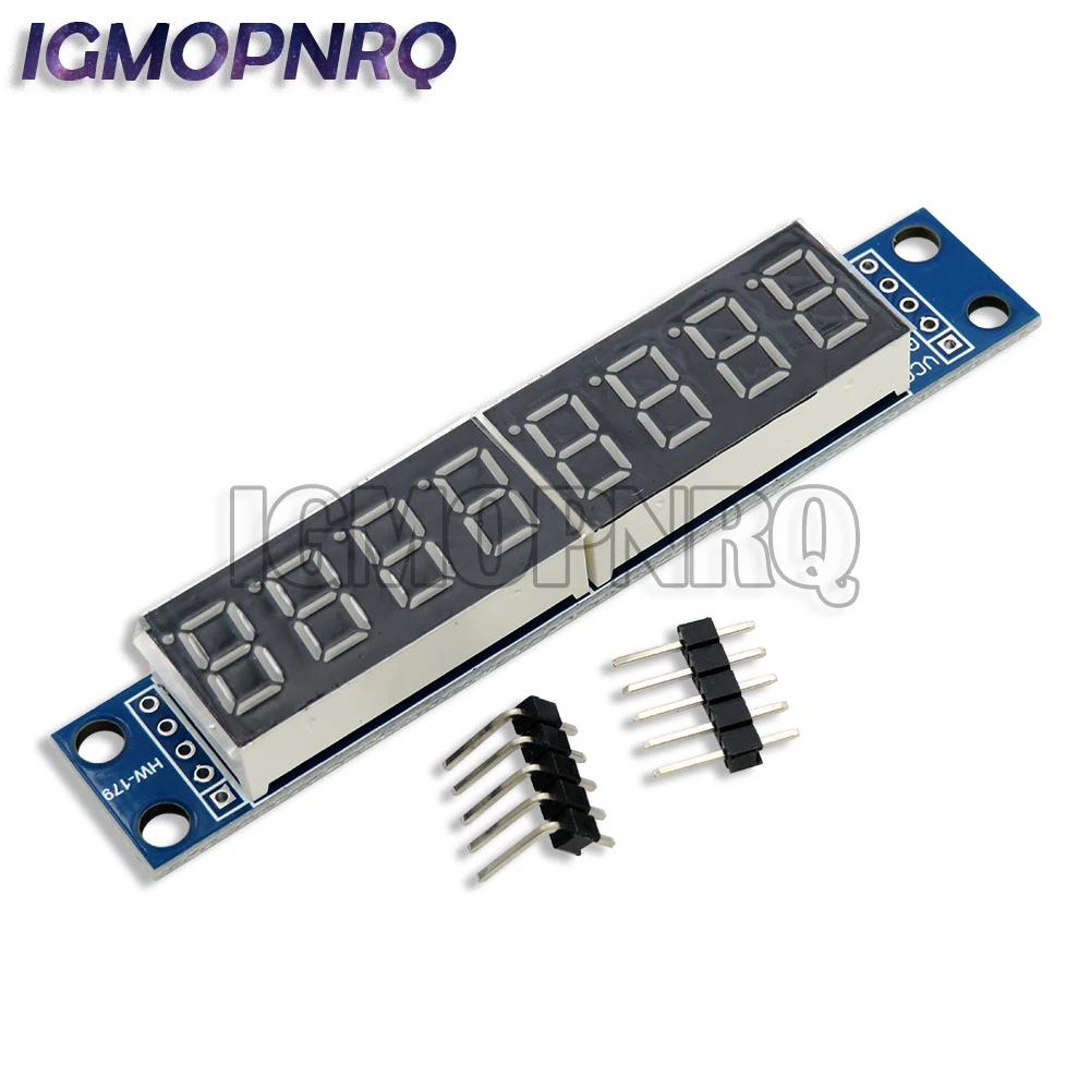 Max7219 7 segmentos led dot matrix módulo de controle de exibição de tubo digital de 8 dígitos 3.3v 5v microcontrolador serial driver diygba