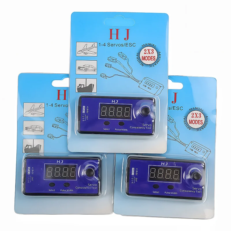 HJ RC Servo Tester 4 Servos ESC Consistency Checker for RC Airplane Helicopter Car Digital Multi-functional Steering Tools