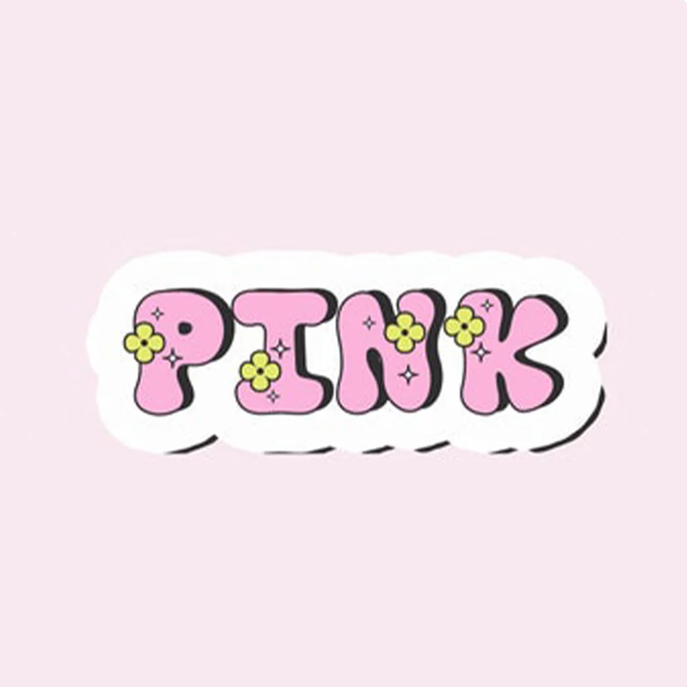 Customized name personalized stickers, customized stickers, personalized hippie flower labels, name stickers, colorful customize