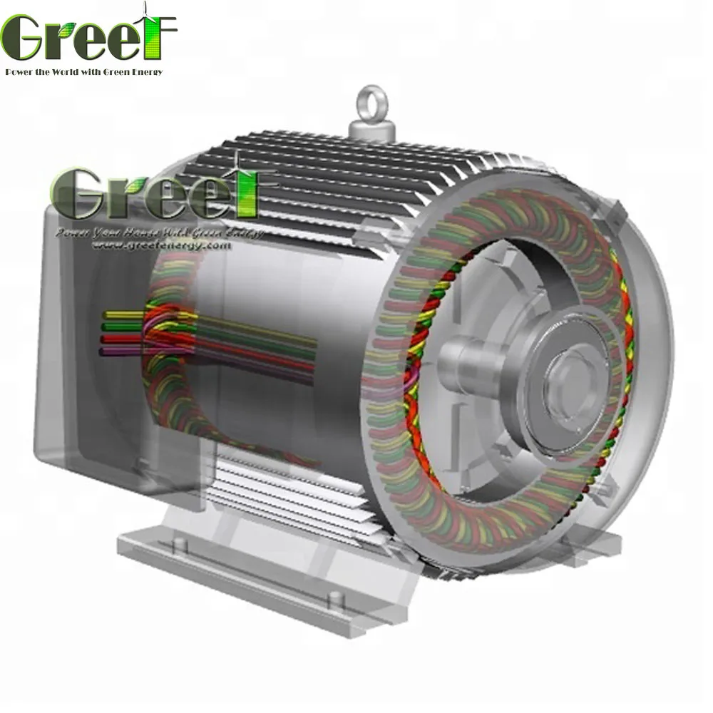 100kw 50rpm 100rpm Low speed free energy permanent magnet generator for wind turbine water turbine