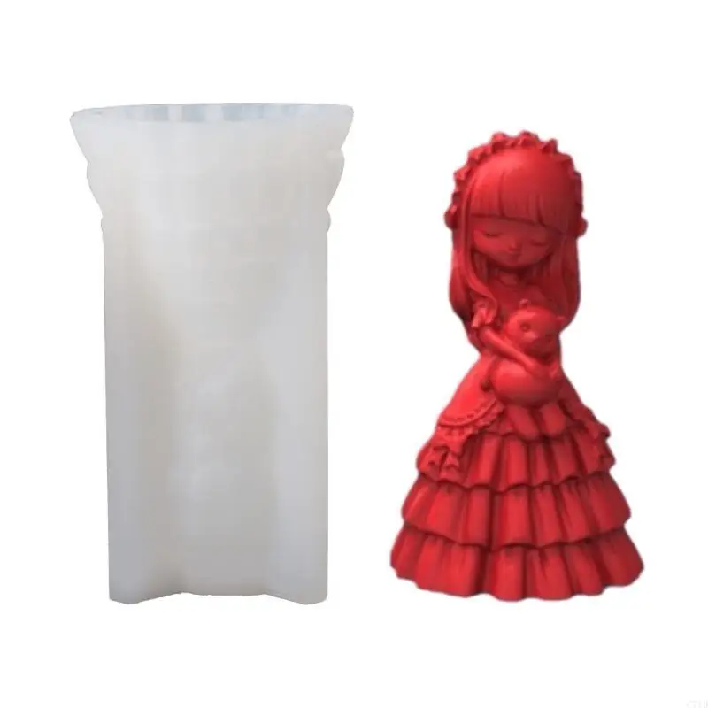 Silicone Mold Girl Shaped Clay Molds Crafts Moulds Baking Tools Non-stick