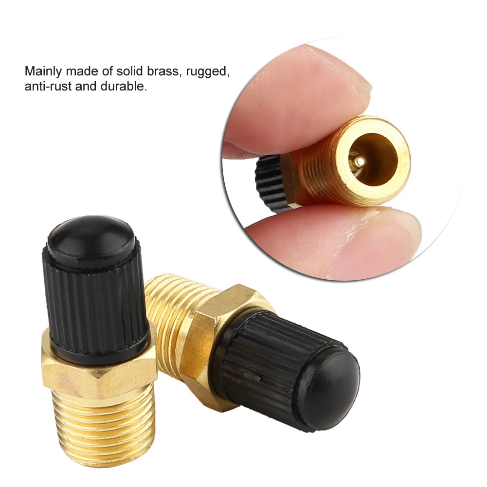 2 Pcs 1/8 Inch NPT Solid Brass Air Compressor Tank Fill Valve Hexagonal Valves Connector Adapter For Power Tools Accessories