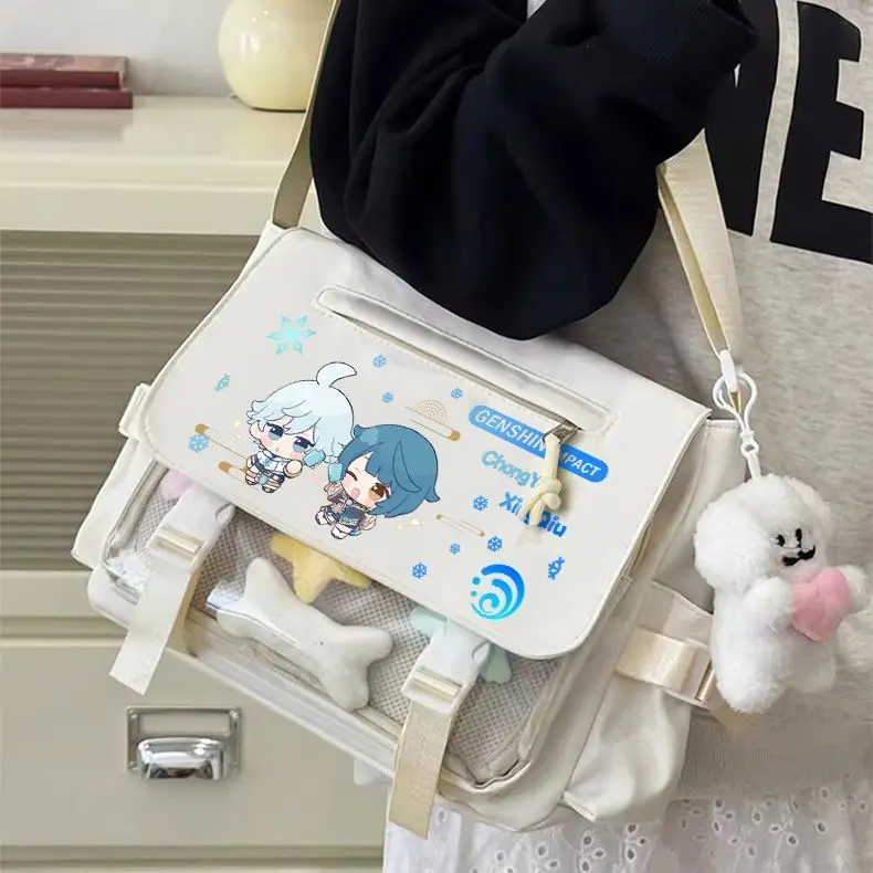 Genshin Impact Maple Leaf Mandrill Merchandise Crossbody Anime Style Unisex Tutoring Backpack Single Shoulder Gouzi Pain Bag A