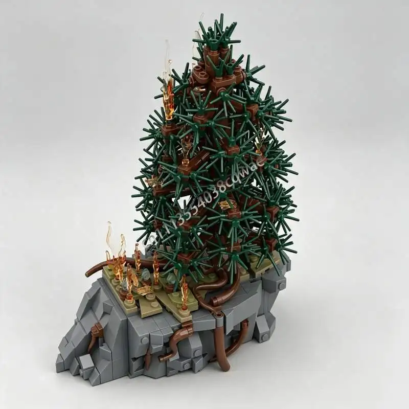 649PCS Attack Of The Wargs Fantasy Battle Scene Model MOC Creative Building Blocks DIY Assembly Adventure Educational Puzzle Toy