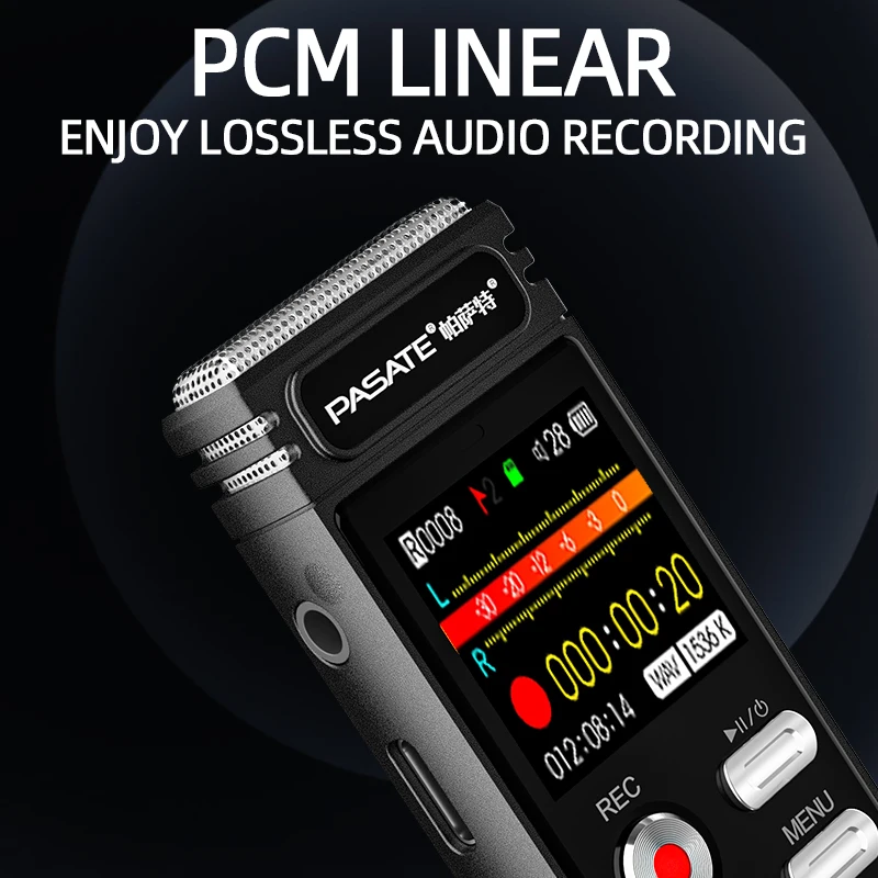 128GB Digital Voice Recorder with Playback: Voice Activated Recorder for Lectures Meetings Interviews -  Dictaphone Recording De