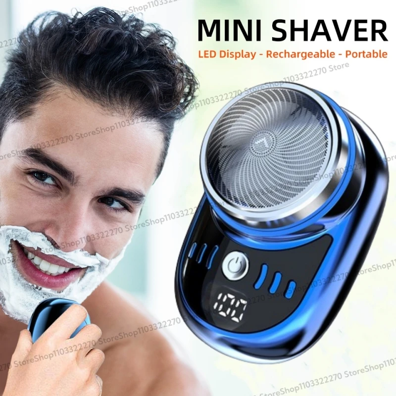 Men Electric Shaver Mini Portable Waterproof Razor USB Rechargeable High Speed Shaving Shavers Male Beard Body Hair Remover