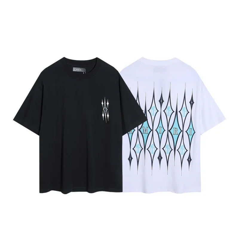 2024 Spring Summer New AMI Classic Logo Graphic Printing Short Sleeves T-Shirt Men Women's Same Style Batched Delivery