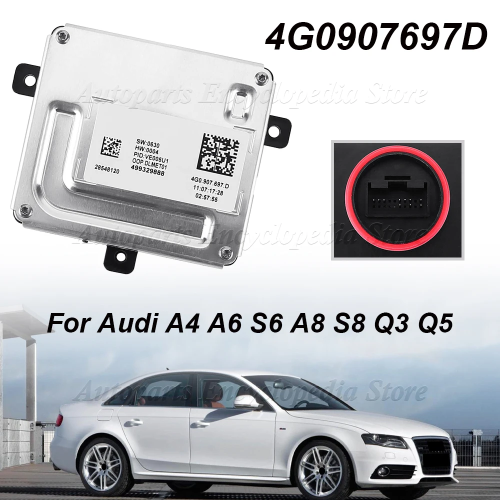 4G0907697D For Audi A4 S4 A5 S5 A6 S6 A8 S8 Q3 Q5 Driving Module Xenon Headlights Follower Controller Ballast Unit 4G0.907.697.D