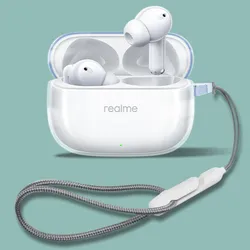 Clear Case for Realme Buds T310 T300 Protective Transparent Lanyard TPU Covers Bluetooth Earphone Shell Headphone Portable Shell
