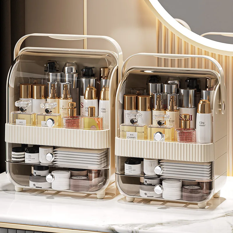 

Household Bedroom Cosmetics Storage Box Drawer Mask Lipstick Skin Care Products Dustproof Large Capacity Organizing Storage Box