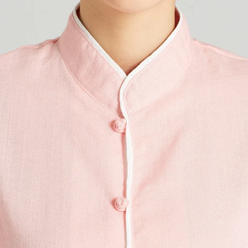 ملابس الووشو ملابس تاي تشي زي فنون الدفاع عن النفس فستان الكونغ فو بأكمام طويلة للنساء كون ماستر بلوزة طويلة متعدد الألوان 2023 جديد #5