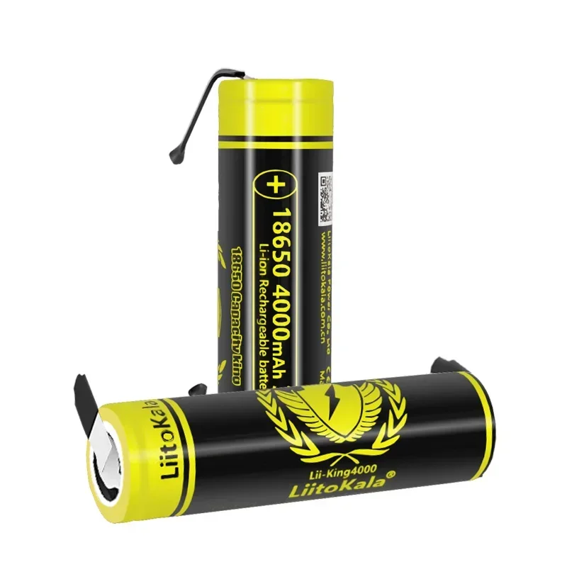 5 pz LiitoKala King4000-N Nichel 3.7 V 18650 4000 mAh batteria ricaricabile agli ioni di litio per batteria torcia a LED