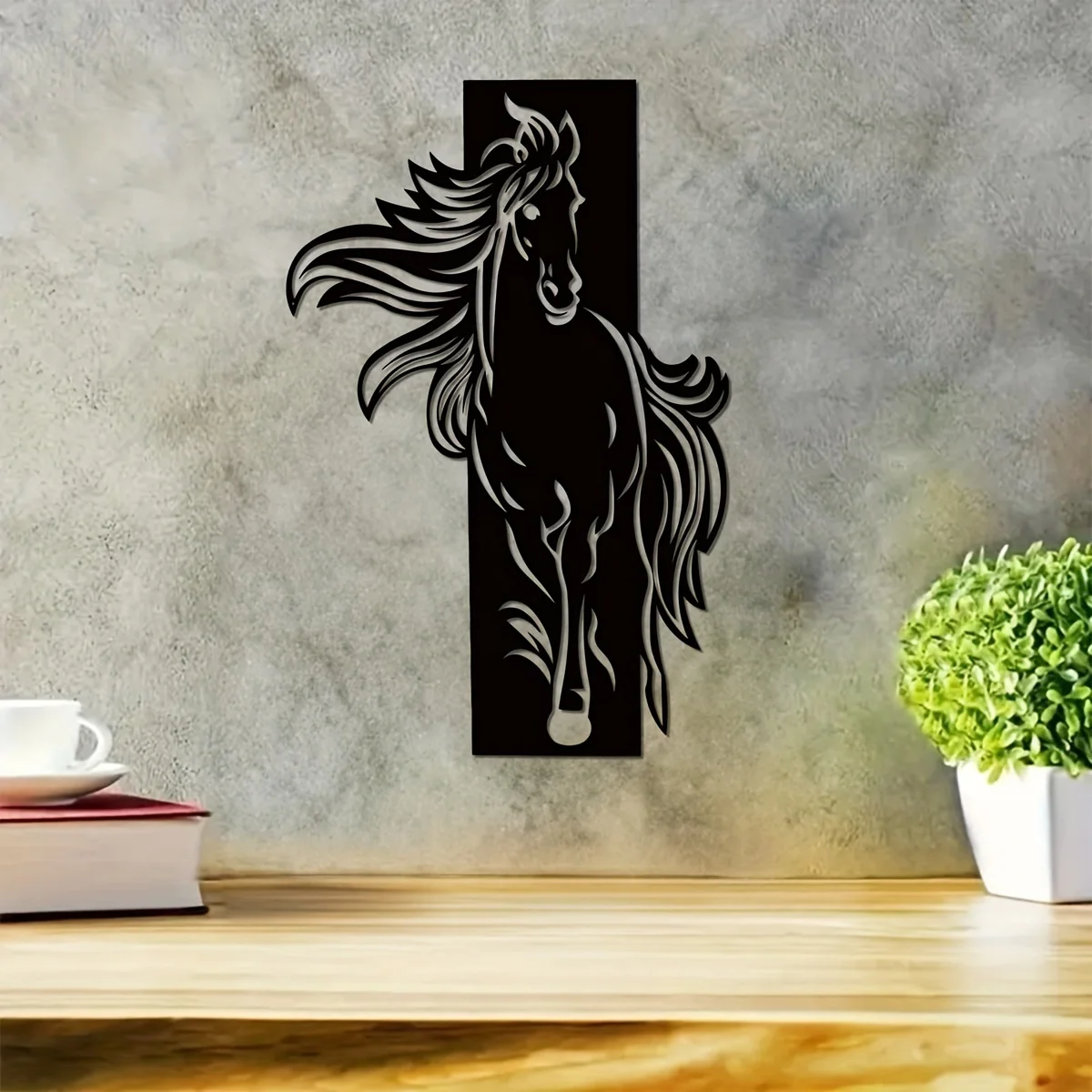 1pc Metal Wall Art, Free Spirit Horse Metal Wall Decor, Livingroom Decor, Wall Decor, Animal Wall Art, Housewarming Gift