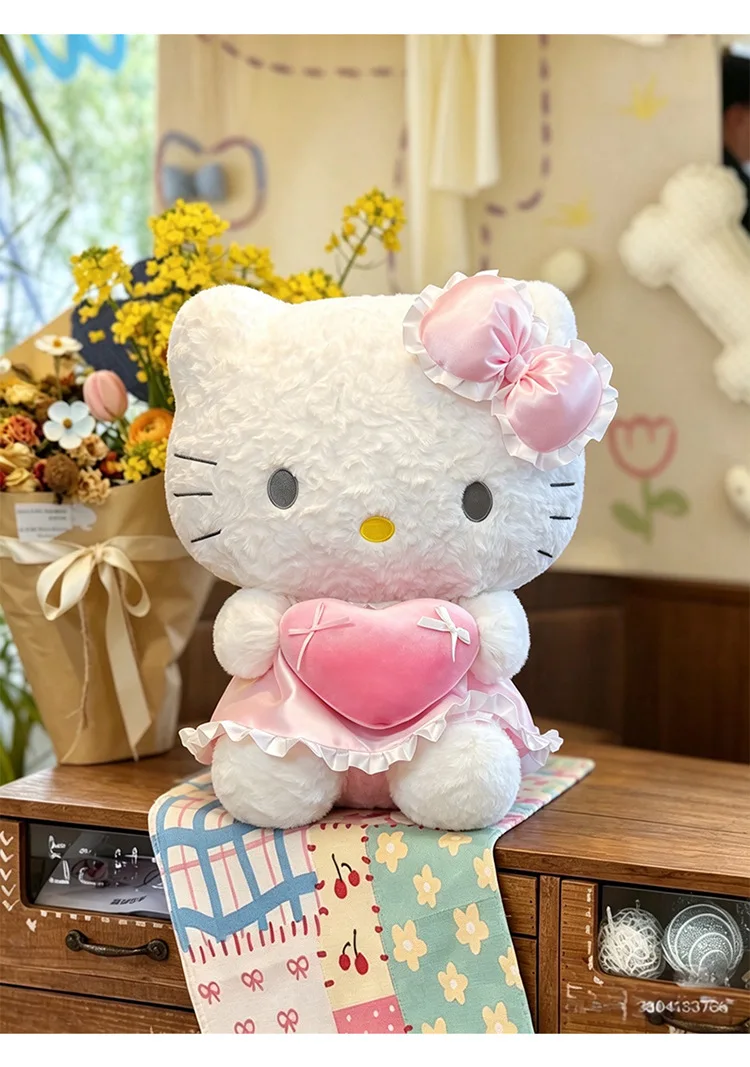 40/60cm Hello Kitty My Melody Plüschtier Rosa Spitzenherz Gefüllte Puppe Sofa-Kissen Wohnzimmer Heimdekoration Niedliche Puppe Geschenk – Detail 21