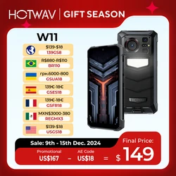 [World Premeire] HOTWAV W11 teléfono resistente 20800mAh 280LM linterna 6,6 ''FHD + Smartphone 33W 24MP visión nocturna teléfono móvil