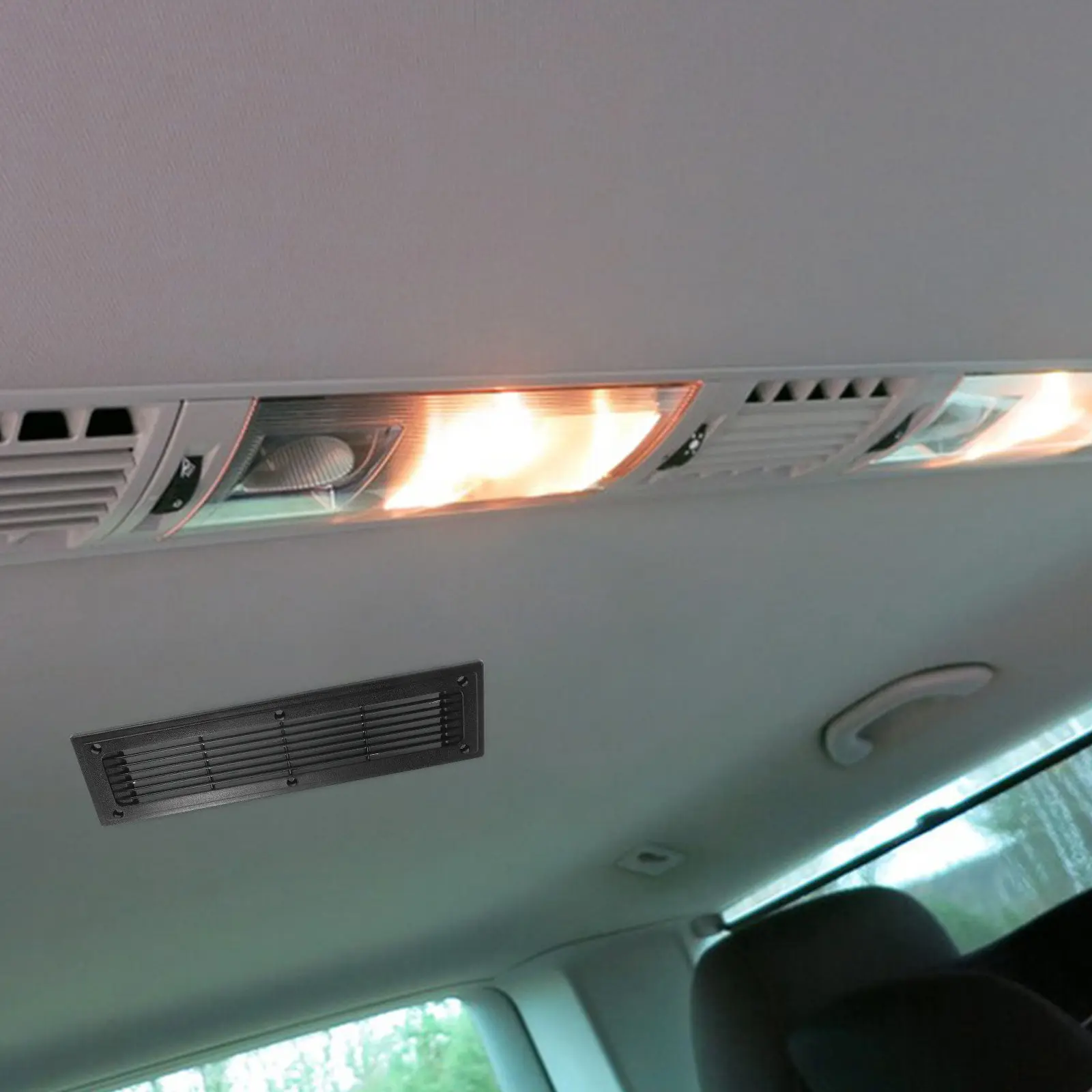 

Прямоугольная черная пластиковая вентиляционная решетка для напольного воздуховода центрального кондиционирования, для автофургонов и лодок, с жалюзи, встраиваемая