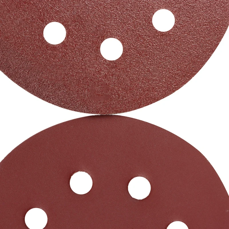100 ชิ้น Sander Polishing Pad กระดาษทรายรอบรูปร่างแผ่นขัด Hook Loop Sanding กระดาษ Buffing แผ่น 8 กระดาษทราย