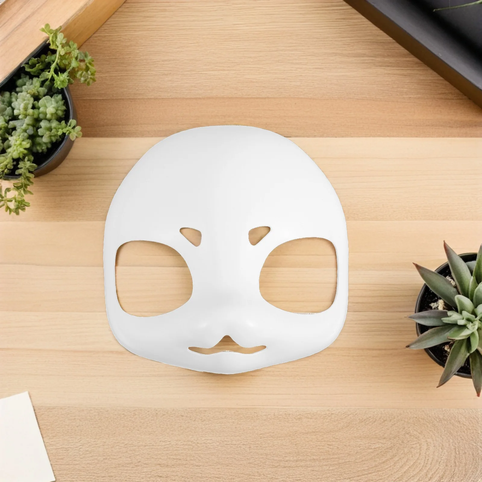 

2Pcs Animal Skull Base Mask White DIY Costume Blank Lightweight Plastic Halloween Masquerade Cosplay Accessory