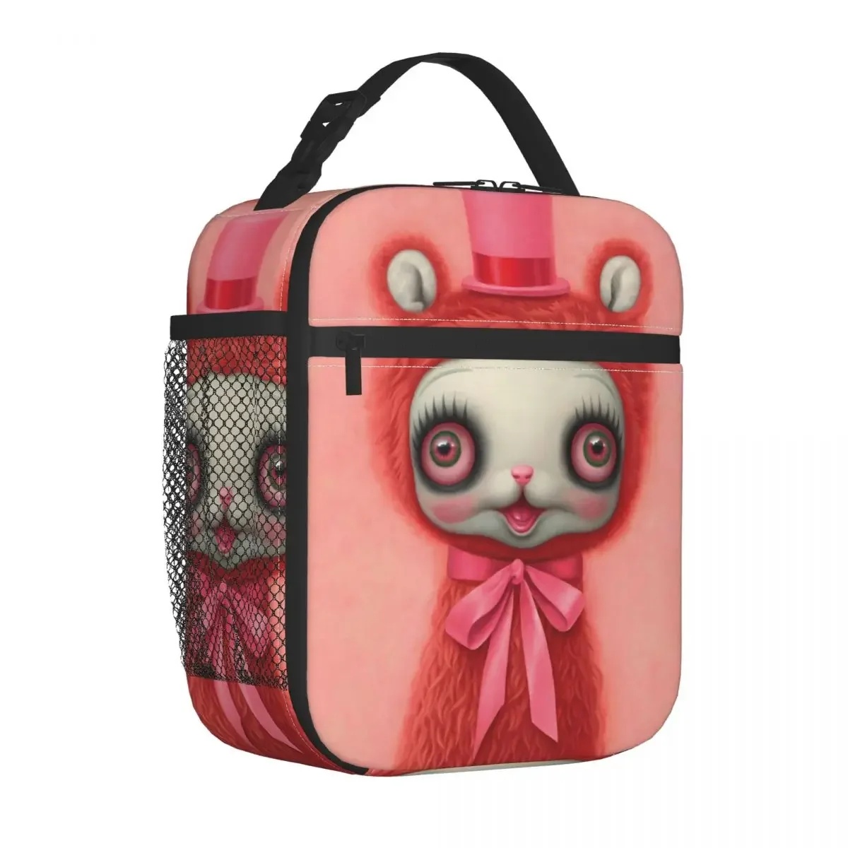 Mark Ryden Doll Pink Insulated Lunch Bags Cooler Bag Reusable Portable Tote Lunch Box Men Women Beach Picnic