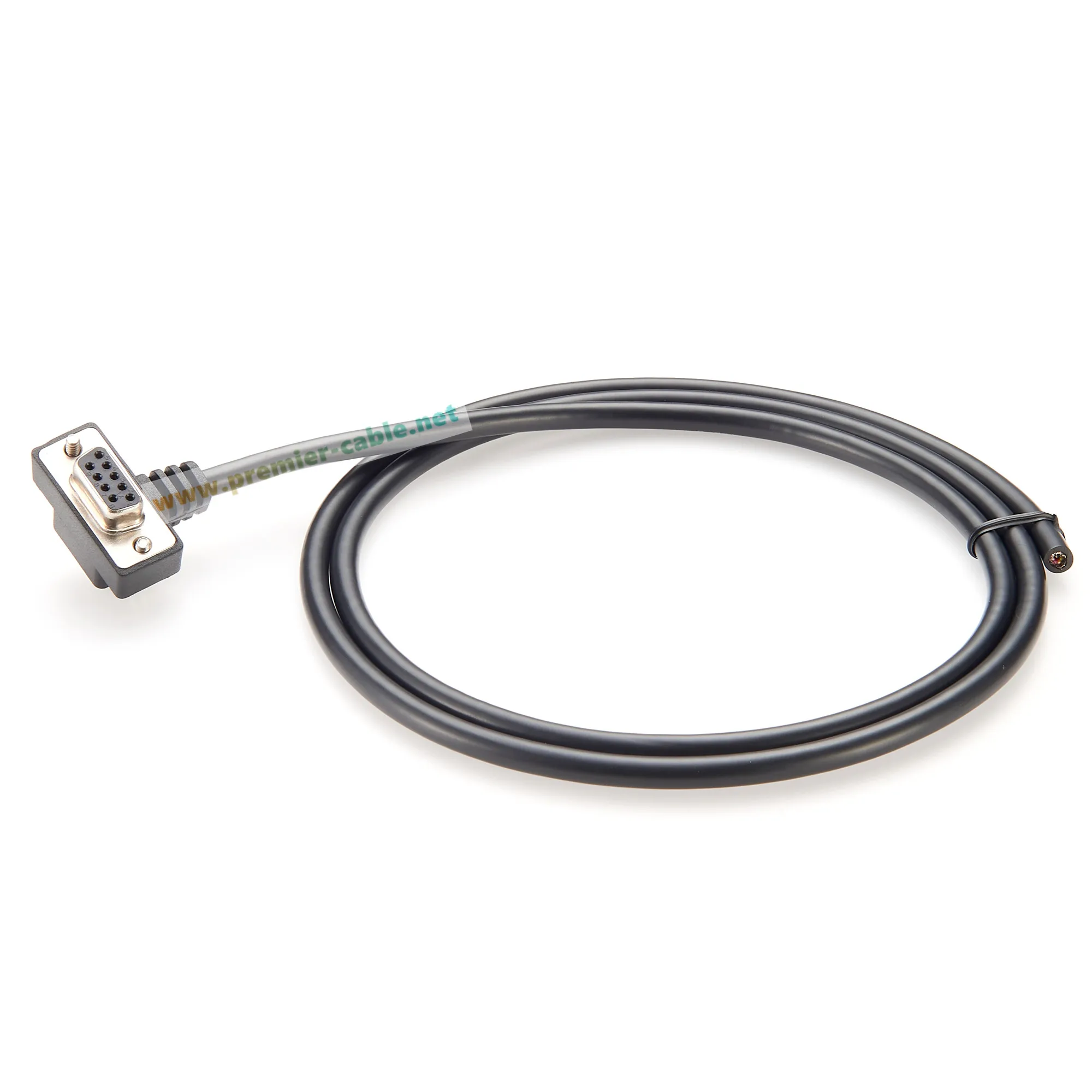 Right Angled DB9 Female RS232 Serial Extension Cable Low Profile Cable 90 Degree D Sub 9 Pin Cable for Computers Printer Scanner