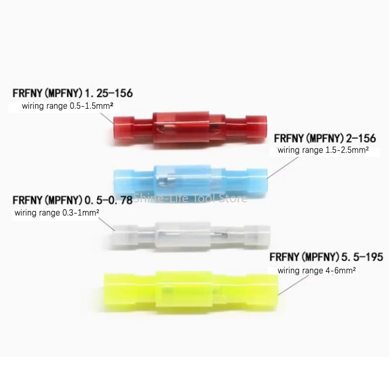 SL Female Male Quick Insulating Joint FRFNY+MPFNY Type Wire Terminal Nylon Insulated Bullet Plug Cable Crimp Connector