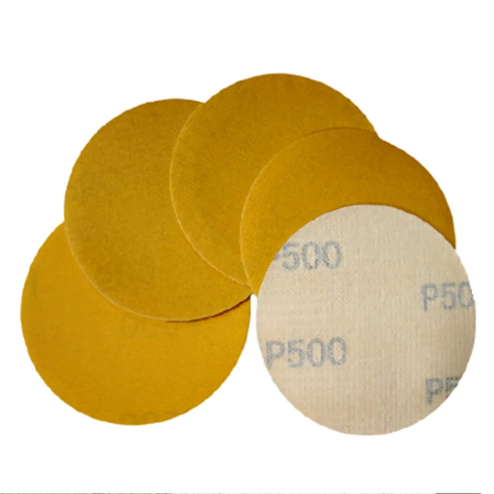 3" Inch 75MM Back Fleece Yellow Sandpaper Sheet Disc Sandpaper Abrasives Self-Adhesive Sheet Auto Parts Grinding And Polishing