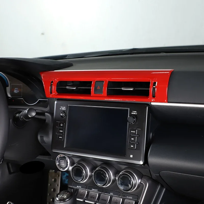 

For Toyota 86/Subaru BRZ 2022 Carbon Fiber/Red Sticker Central Control Air Outlet Frame Decorative Car Accessories Interior