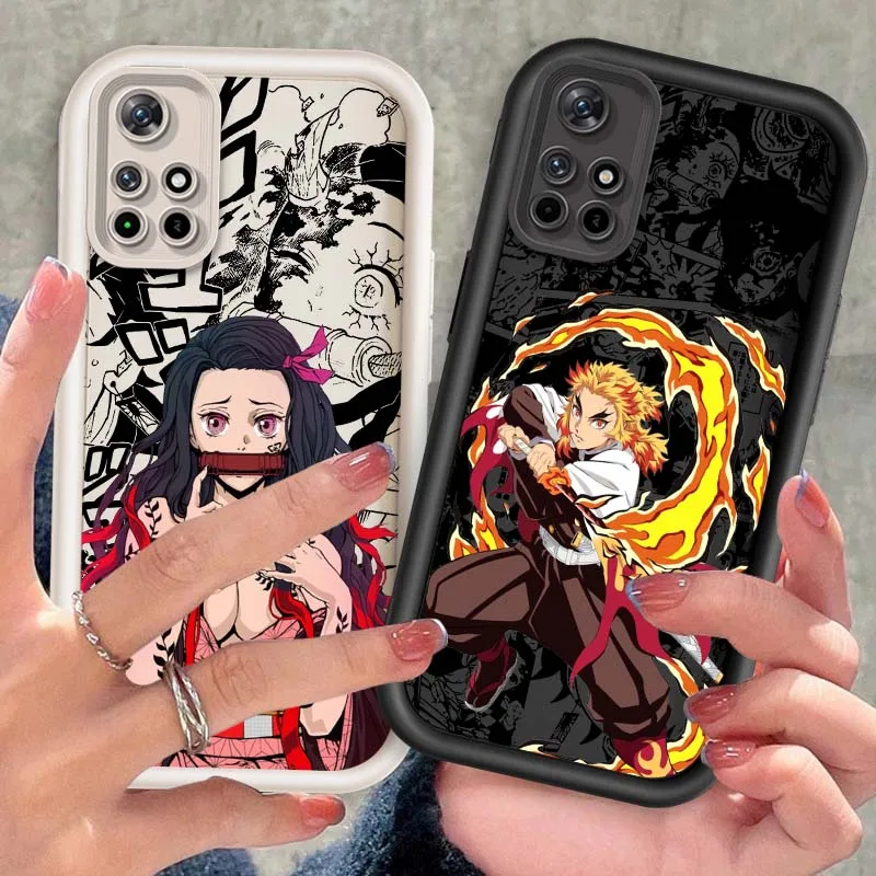 

Demon Slayer Japan Anime For Xiaomi Redmi Note 14 13 13R 12 12R 11 11E 11T 11S Pro Plus 5G Eye Ladder Cover