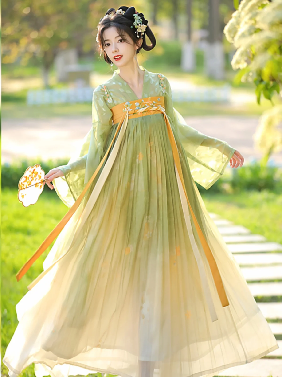 

Оригинальный комплект Hanfu для женщин, весенний яо, вышитый плечевой ремень, длина груди Tang Dynas, повседневная одежда Rer Han Su