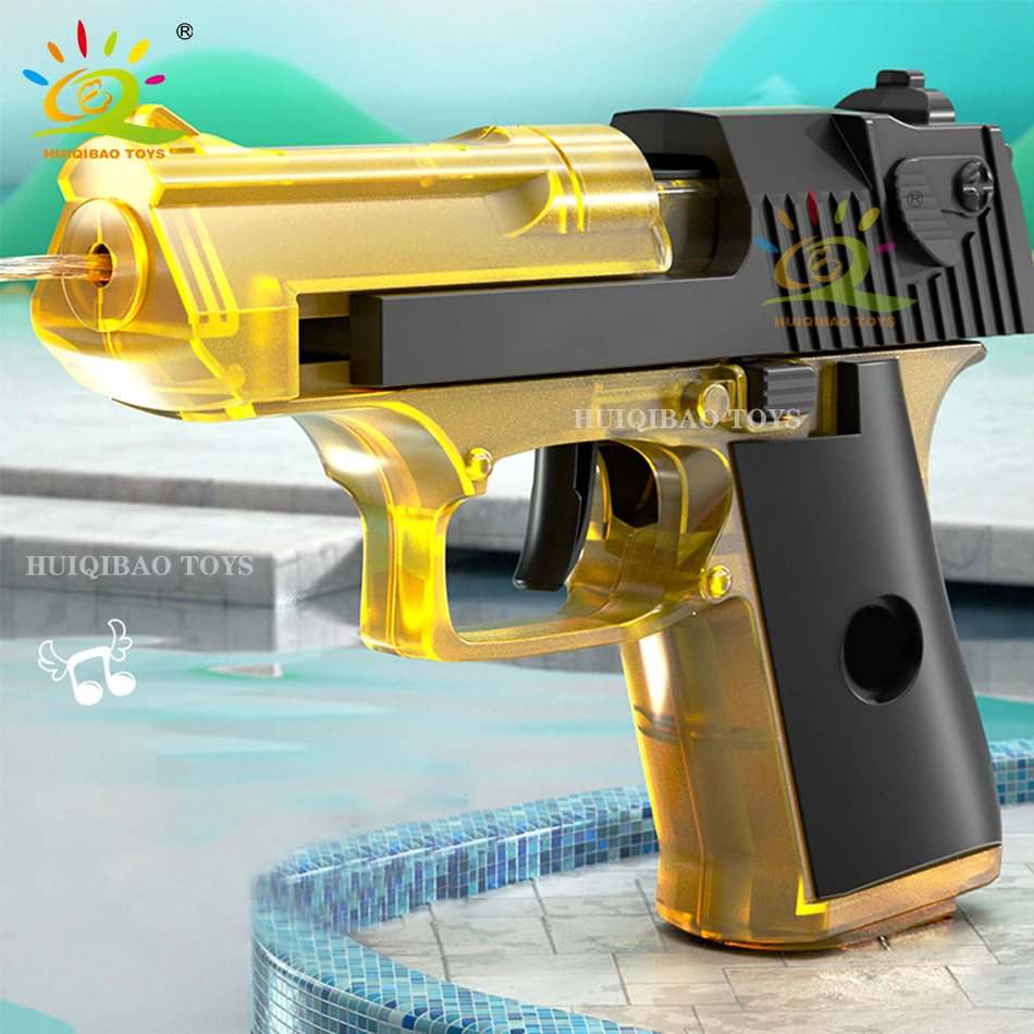 Huiqibao Desert Eagle Handleiding Waterpistool Draagbare Zomer Strand Outdoor Schieten Pistool Vechten Fantasie Speelgoed Voor Jongens Spel Volwassenen Kind