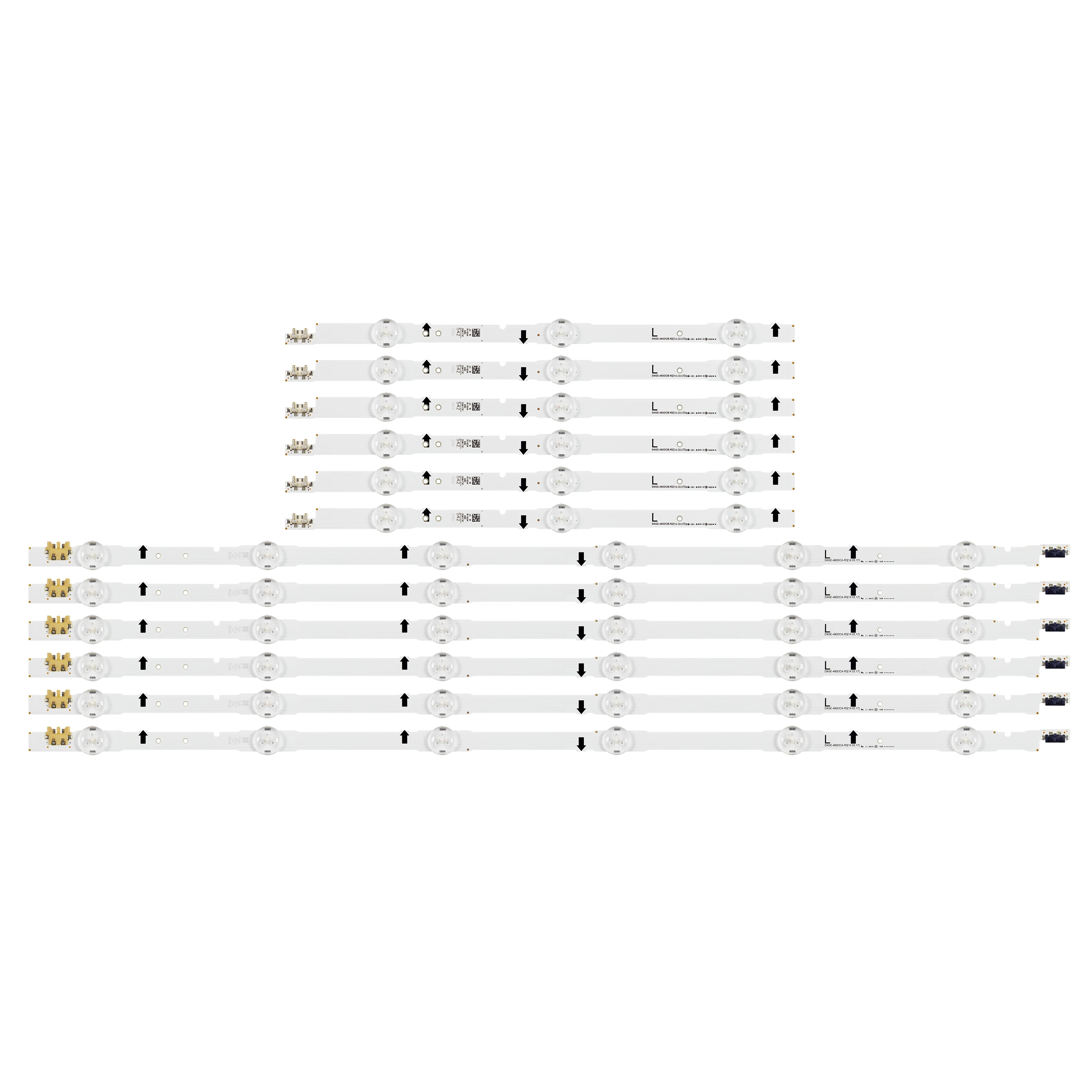 (New Kit)12 PCS/Set LED Backlight Strip for 48inch UE48H6400AW UE48H6200AK BN96-30453A BN96-30454A D4GE-480DCA-R3 D4GE-480DCB-R3