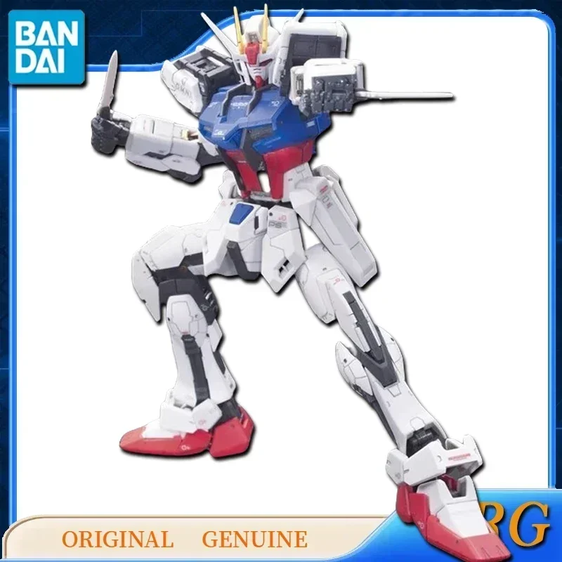 Oryginalny model Gundam Bandai RG 1:144 AILE STRIKE GUNDAM, figurki akcji, zabawki dla dzieci, na prezenty świąteczne - dostępny od ręki.