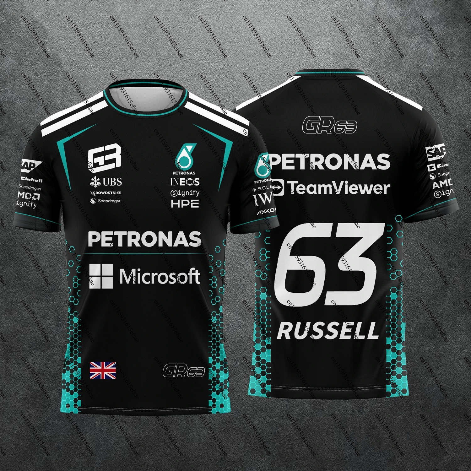 2026 New Kimi Antonelli and George Russell Racing Fan Men's T-Shirt, 2026 New Outdoor Sports Breathable Family Matching Clothing