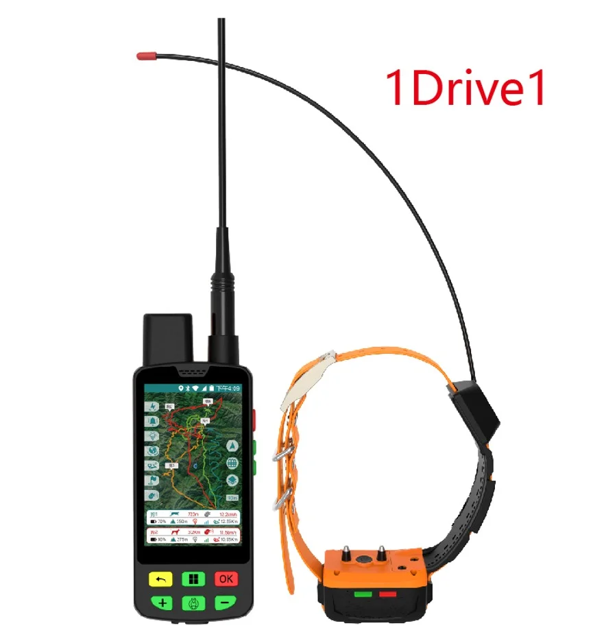 Advanced hunting dog GPS tracker and training collar Large screen dual-thread data backup English version