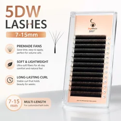 Supmacio Eye Lash Extensions 5D Mix Bouquets Volume 0.07 C D Extensao De Cilios 5D Eyelashes Wire