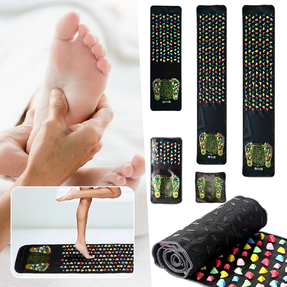 Foot Massage Mat Portable Walk Massage Mat for Relax Pain Relief Reflexology Matfor Body Relax for Men Women Indoor Use