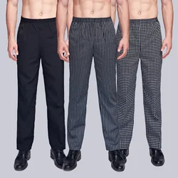Pantaloni da cuoco Unisex Cook Chef Bakery Pants con elastico in vita Hotel Restaurant Kitchen Chef Work pantaloni lunghi uniforme per il servizio di ristorazione