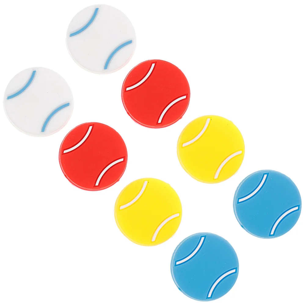 8Pcs Tennis Racket Dampener Silicone Durable Vibration Absorber Shock Protector Tennis Accessory Small Racket Dampener