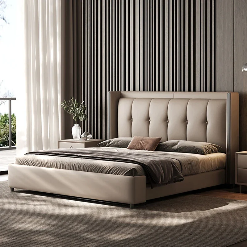 Simple Modern Massage Bed Sofa Leather Human Dog Bedroom Double Luxury Bed Princess Sleeping Letto Matrimoniale Home Furniture