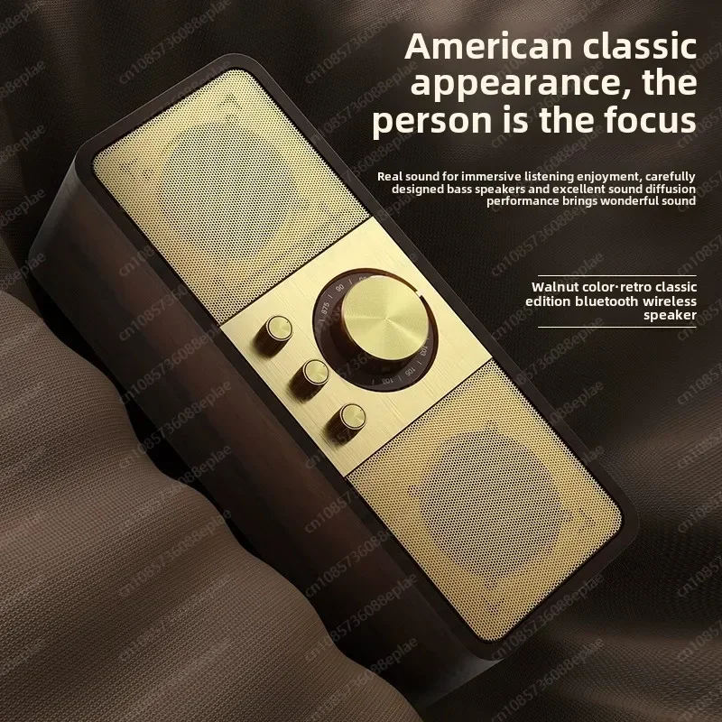 

Беспроводные Bluetooth-колонки Jmz-Wooden: HI-FI аудио, ретро-дизайн, многофункциональные, с FM-радио, портативные для дома и улицы