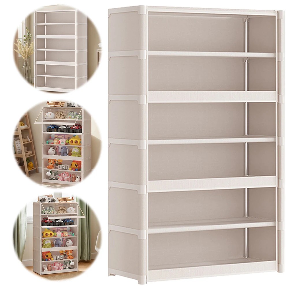 7 Tier Clear Door Shoe Rack Organizer