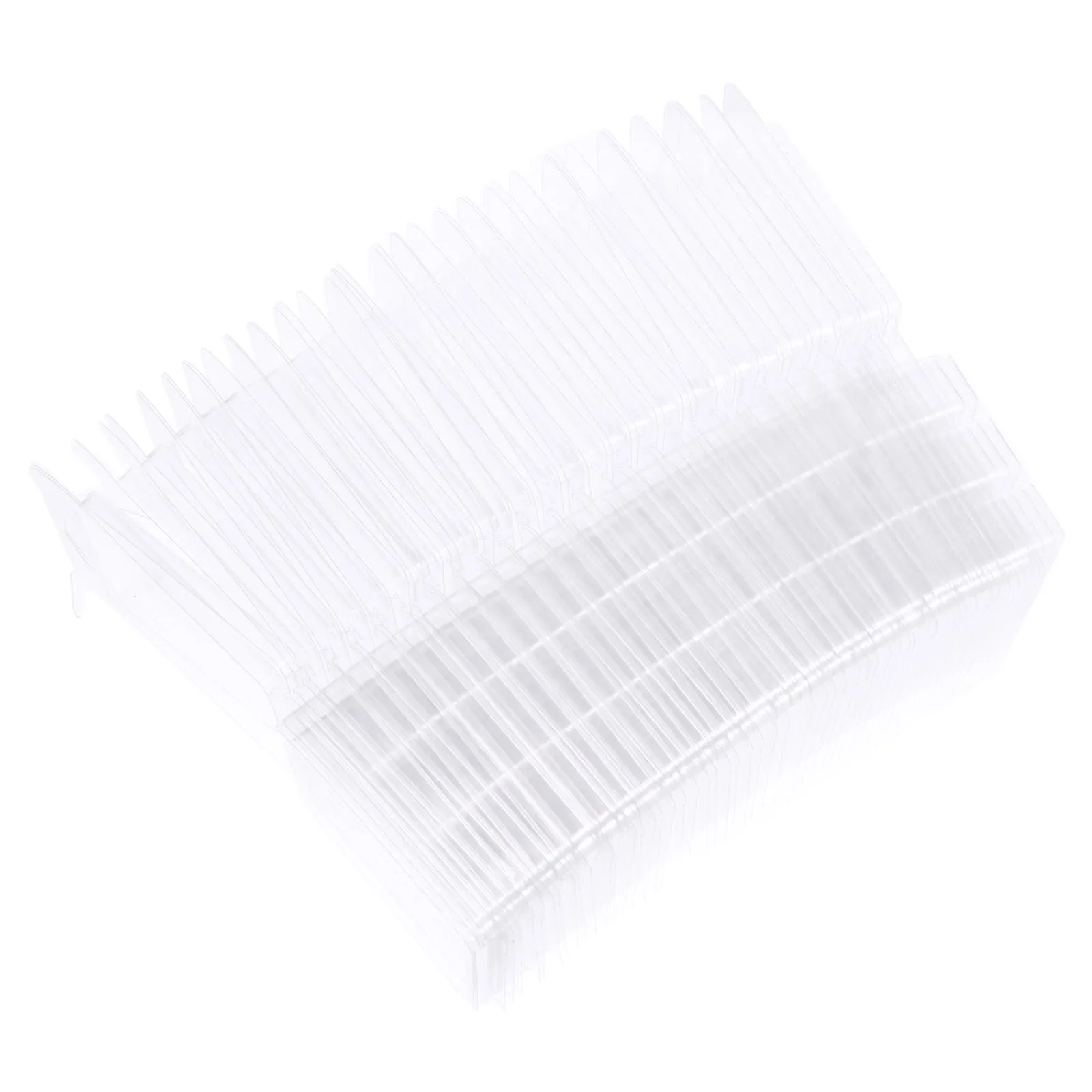 Bandeja de cubos de 50 Uds., molde de fusión de cera de plástico transparente de 6 cavidades para tarros de cera Diy, fabricación de jabón, herramienta de tira de sellado de contenedor duradero