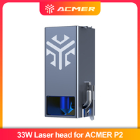 ACMER 33W Laser Module Upgrade Kit 455nm Laser Head for ACMER P2 Series Laser Engraver Engraves Acrylic Leather Lacquered Metal