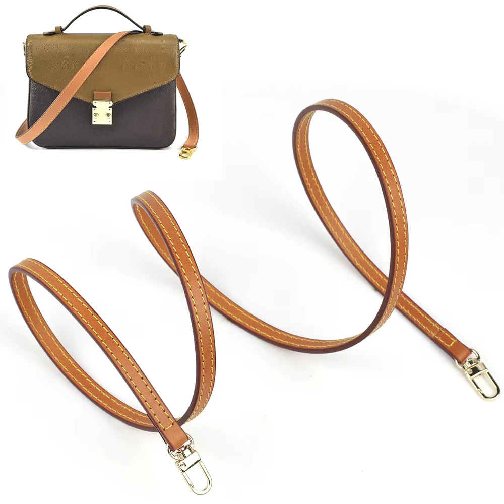 

112cm Leather Shoulder Bag Strap Luxury Handbag Handle for Women's Crossbody Belt Replacement Purse Bags DIY Accessories Brown